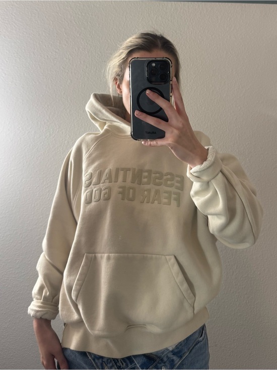 Fear of God Other - FEAR OF GOD Essentials Neutral Beige Pullover Hoodie XS